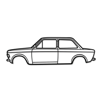 1971 128 Metall-Wandbild Auto - MT0178