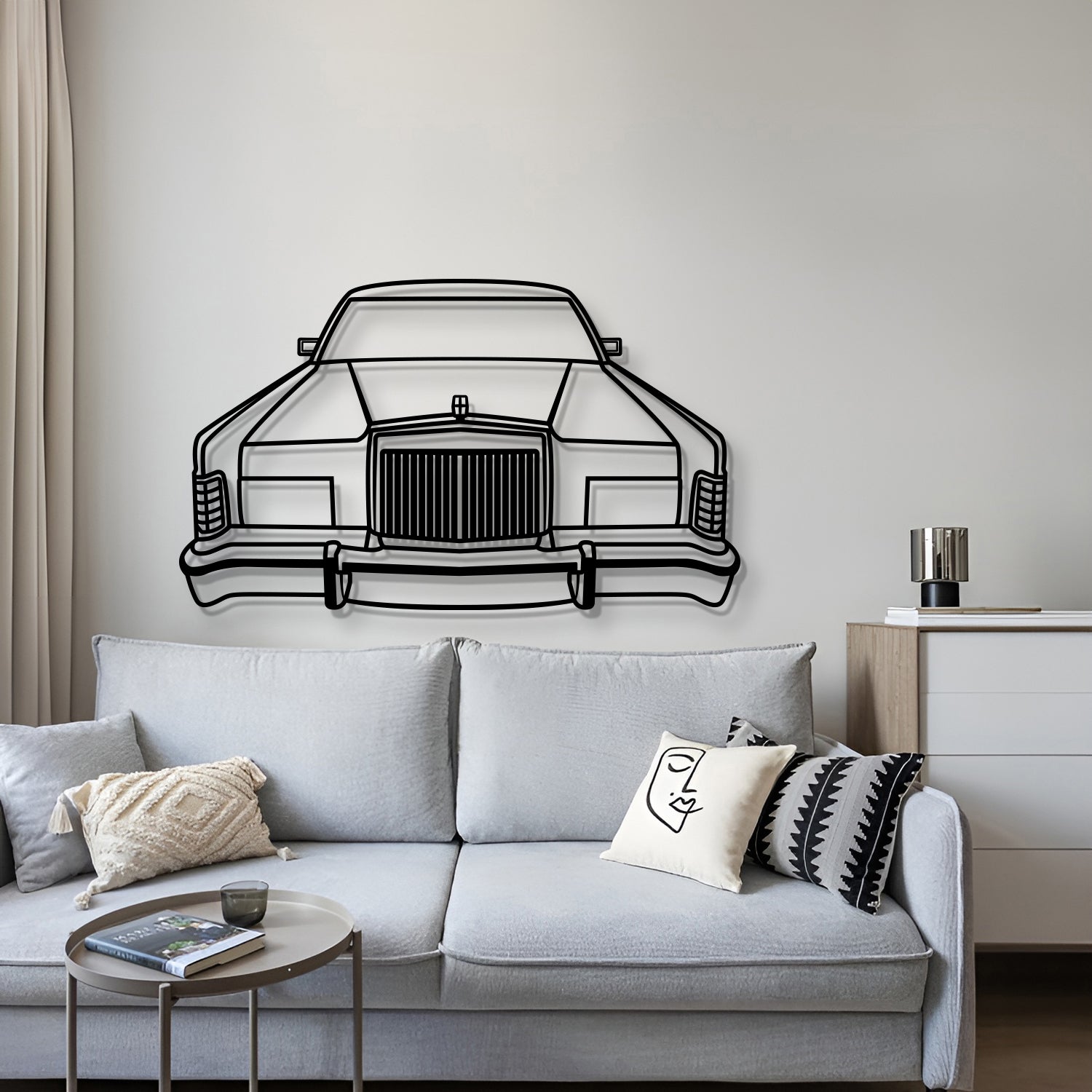 1978 Town Car Front View Metal Car Wall Art - MT1359