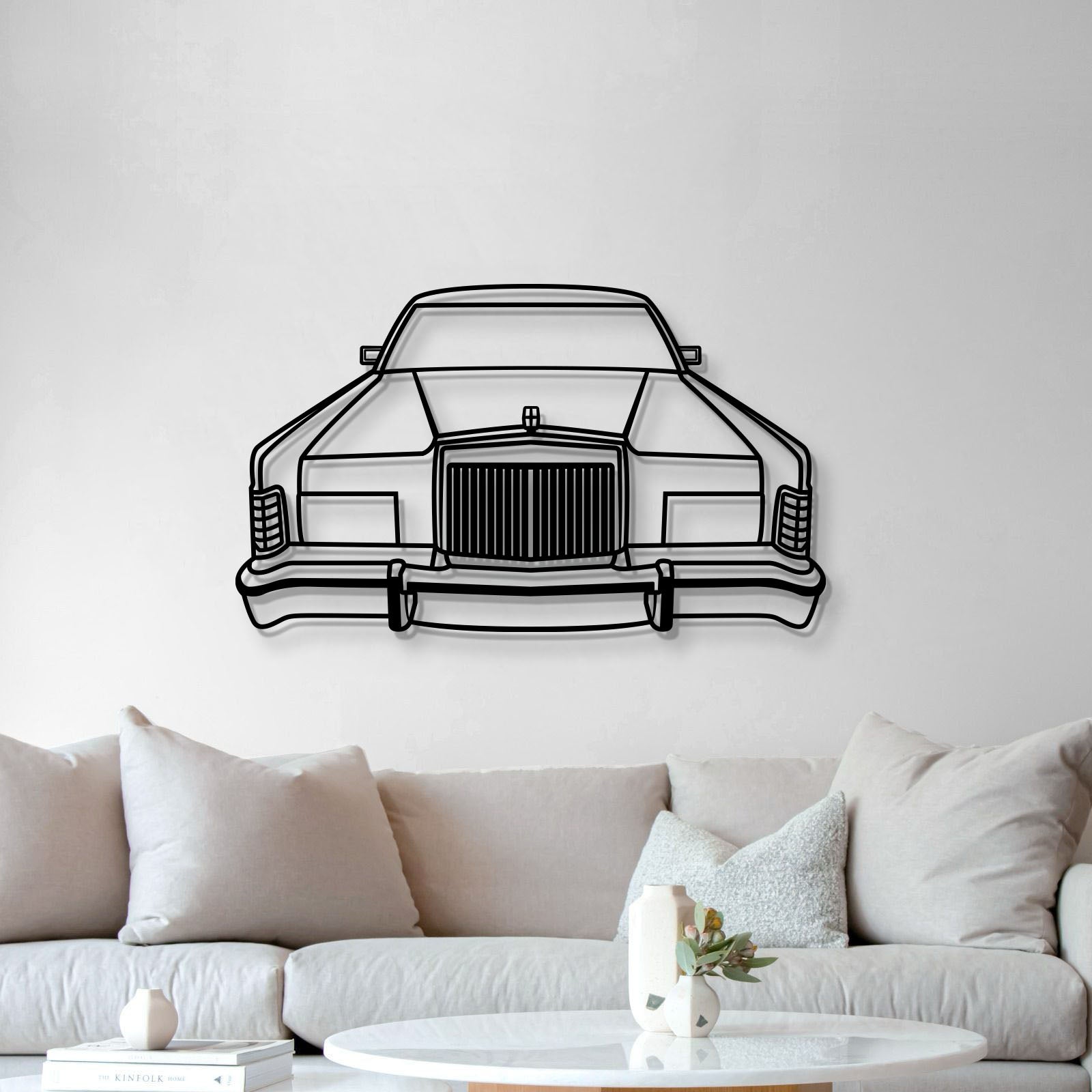 1978 Town Car Front View Metal Car Wall Art - MT1359