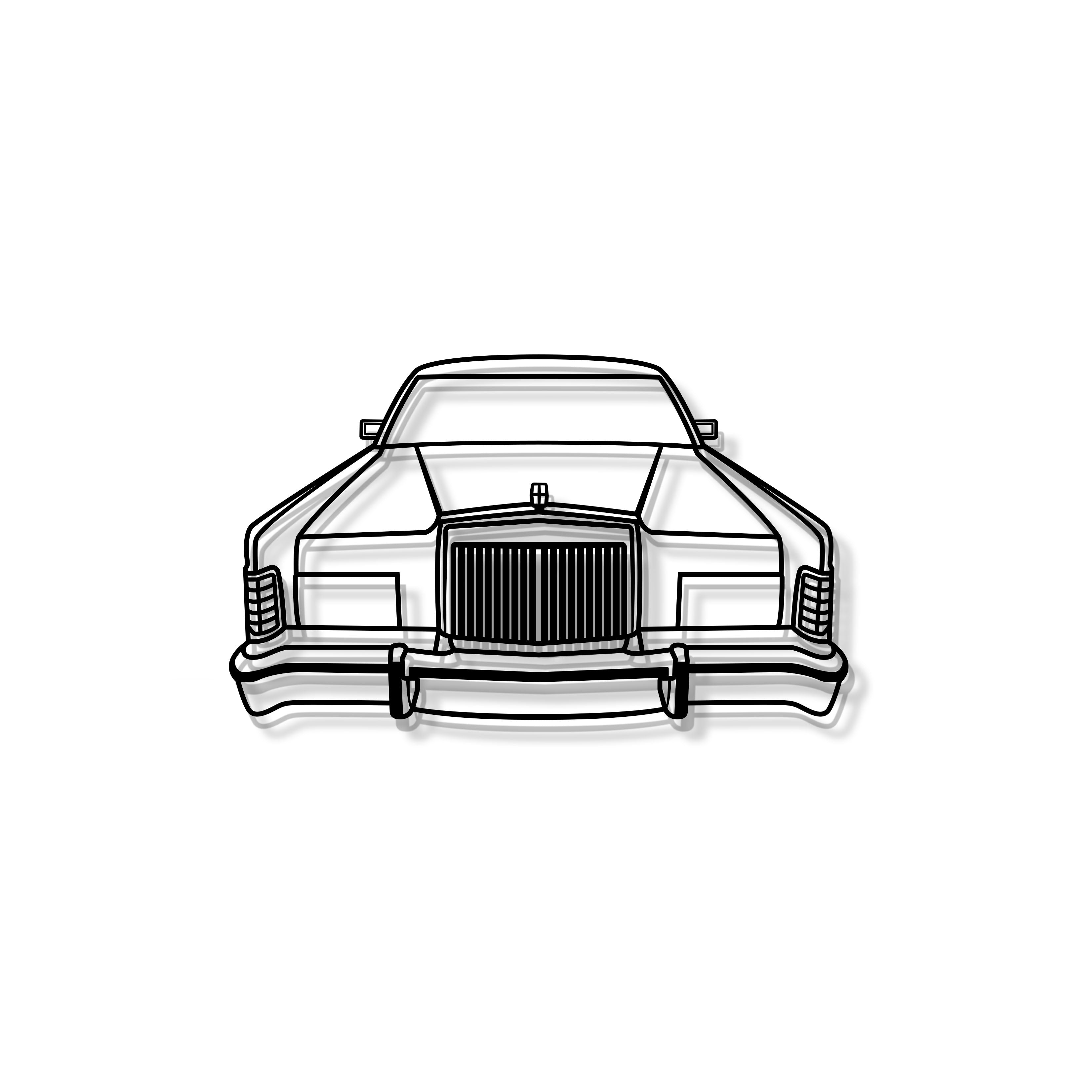 1978 Town Car Front View Metal Car Wall Art - MT1359