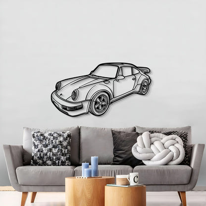 Porsche 911 SC 1978 perspective wall art – ready-to-hang premium textured steel design for car enthusiasts