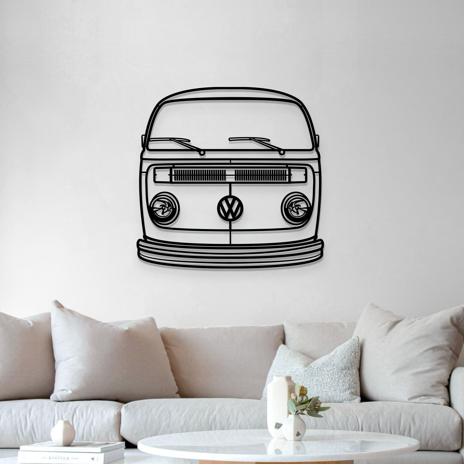 1978 Transporter Front View Metal Car Wall Art - MT1377