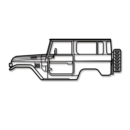 Minimalist 1979 FJ40 Toyota metal wall art – ready‑to‑hang off‑road icon 
