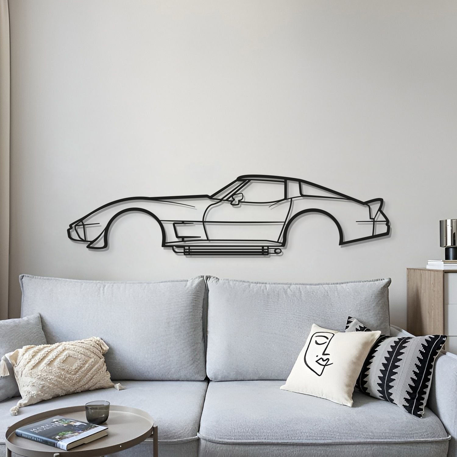 Classic 1979 Chevrolet Corvette metal wall sculpture – collector edition automotive art