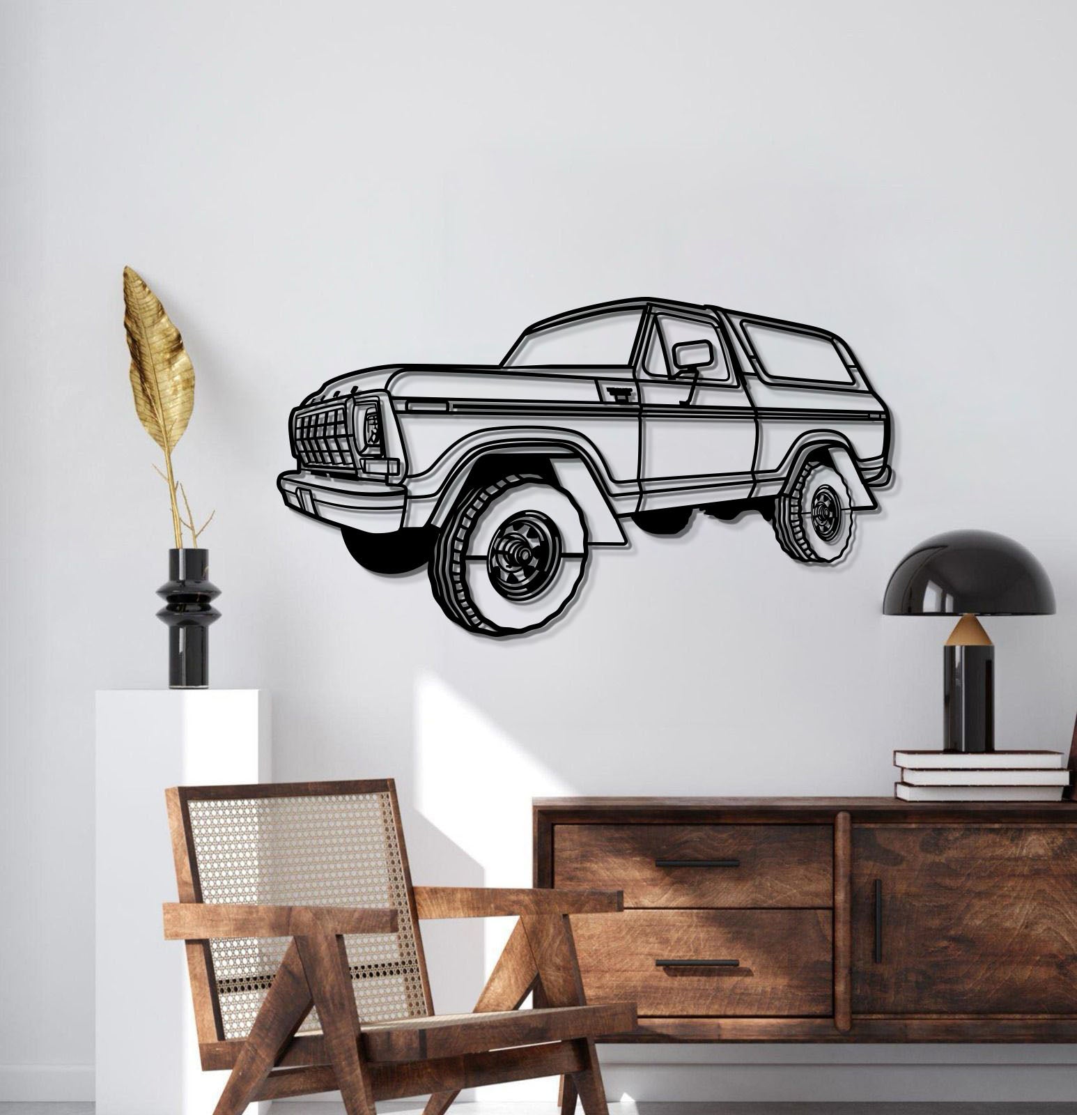 1979 Bronco Perspective Metal Car Wall Art - MT0441