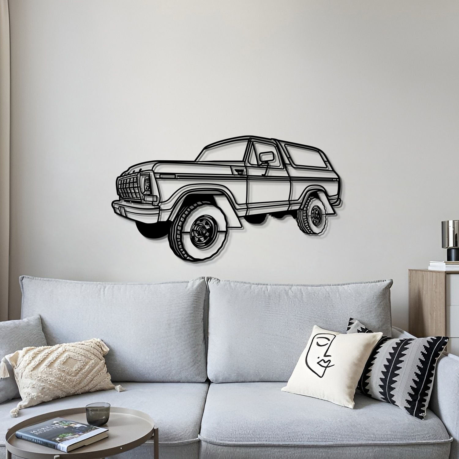 1979 Bronco Perspective Metal Car Wall Art - MT0441