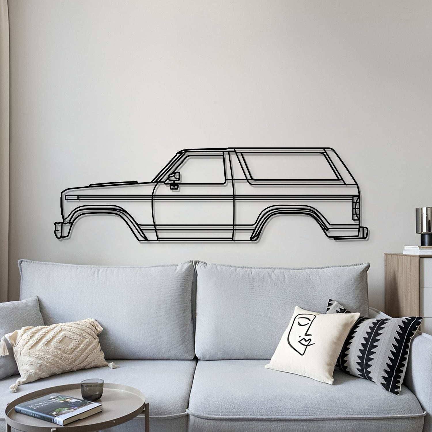 1980 Bronco 3rd Gen Metal Car Wall Art - MT0187