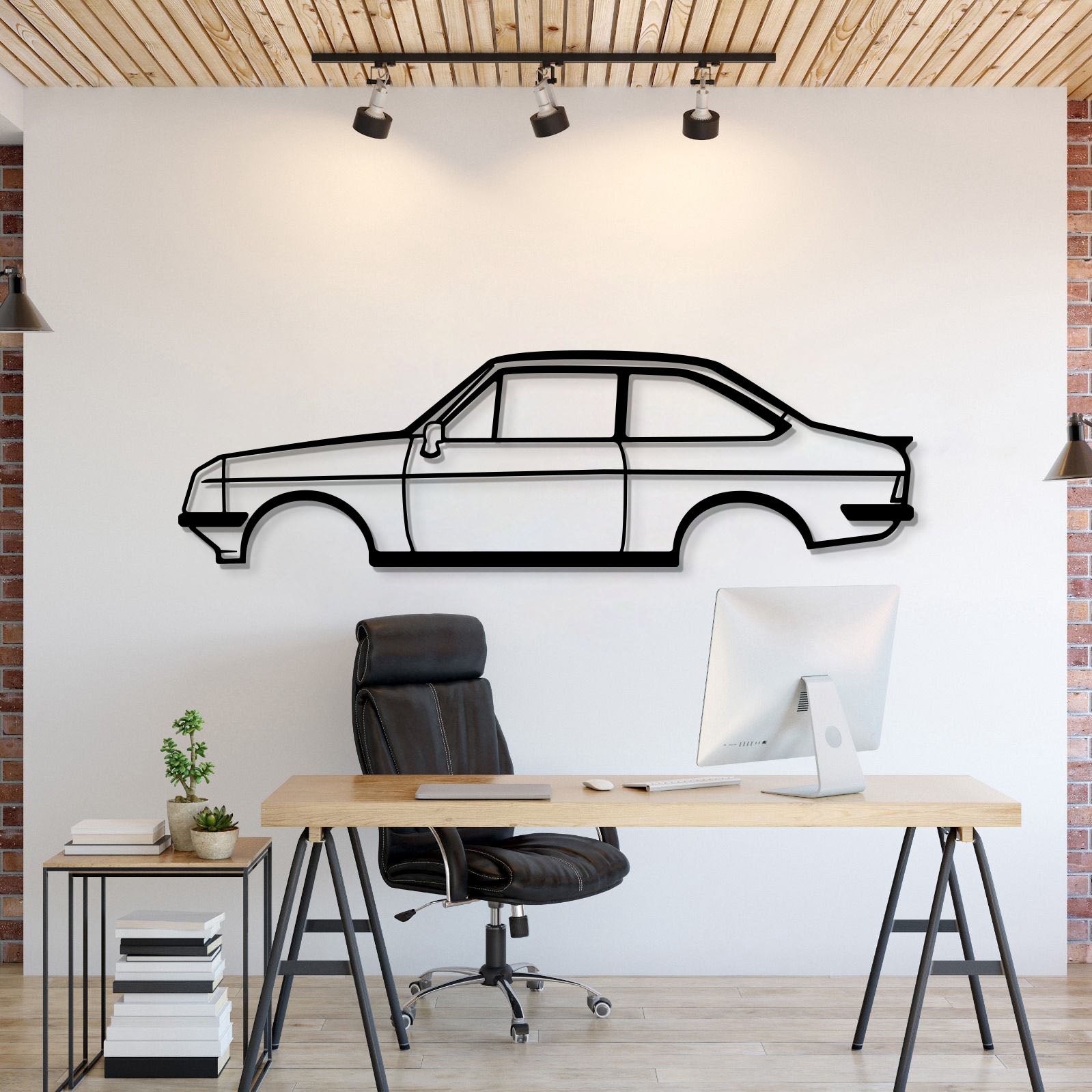 1980 Escort MK2 Metal Car Wall Art - MT0188