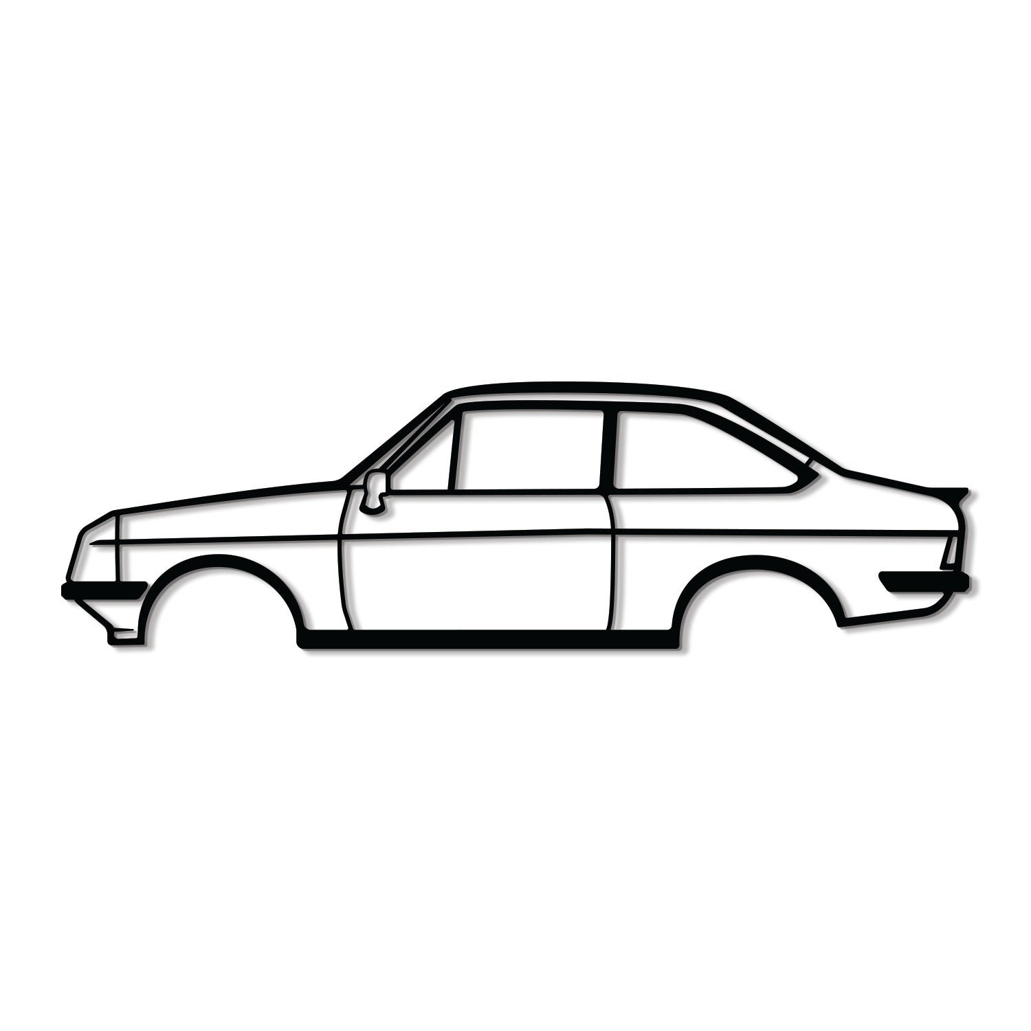 1980 Escort MK2 Metal Car Wall Art - MT0188