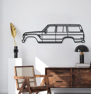 Toyota Land Cruiser 4th Gen J60 (1980) laser-cut metal wall décor – rugged off-road profile