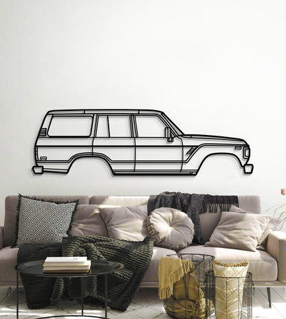 Minimalist 1980 Land Cruiser J60 metal wall art – ready-to-hang, adventure-ready design