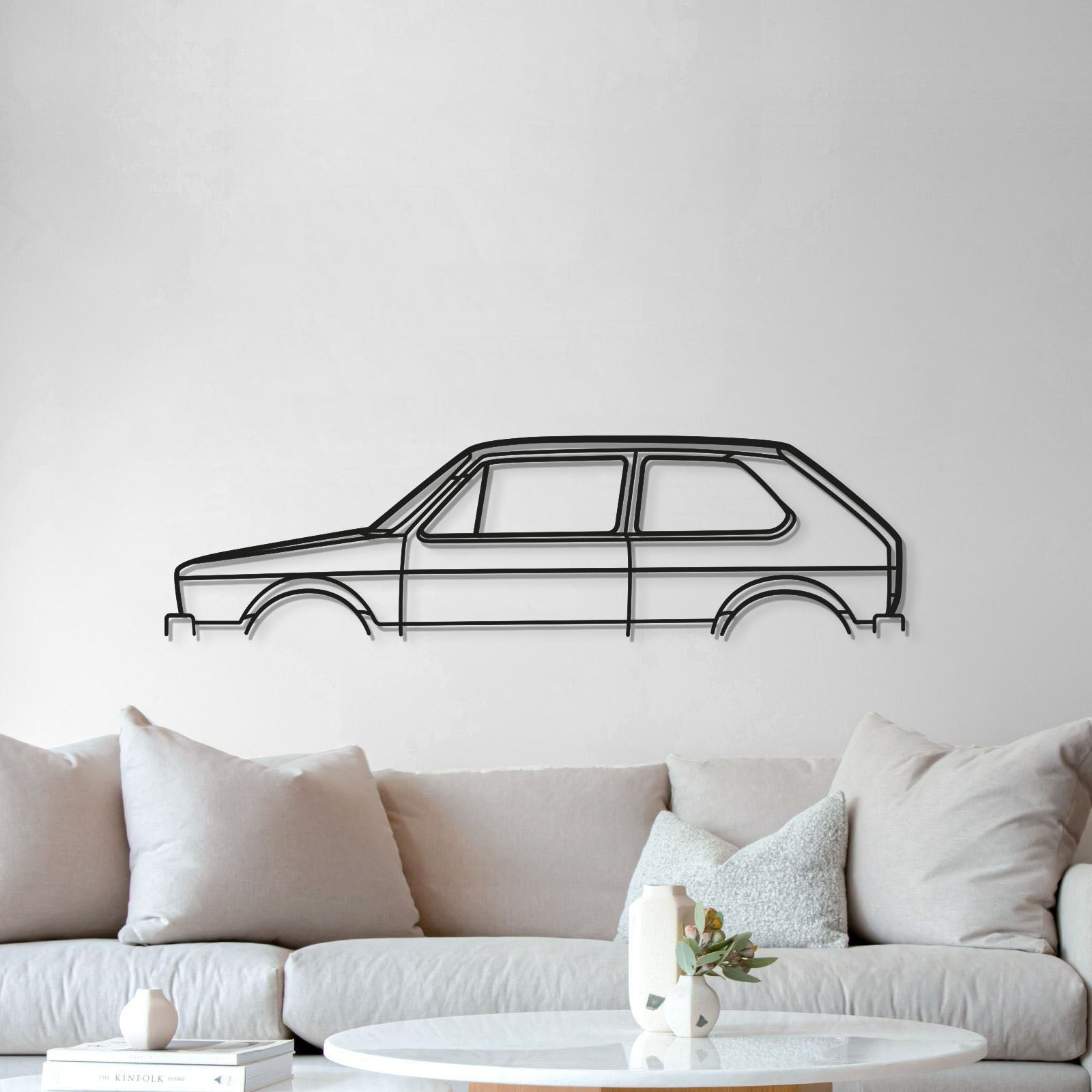 1980 Golf MK1 Classic Metal Car Wall Art - MT0189