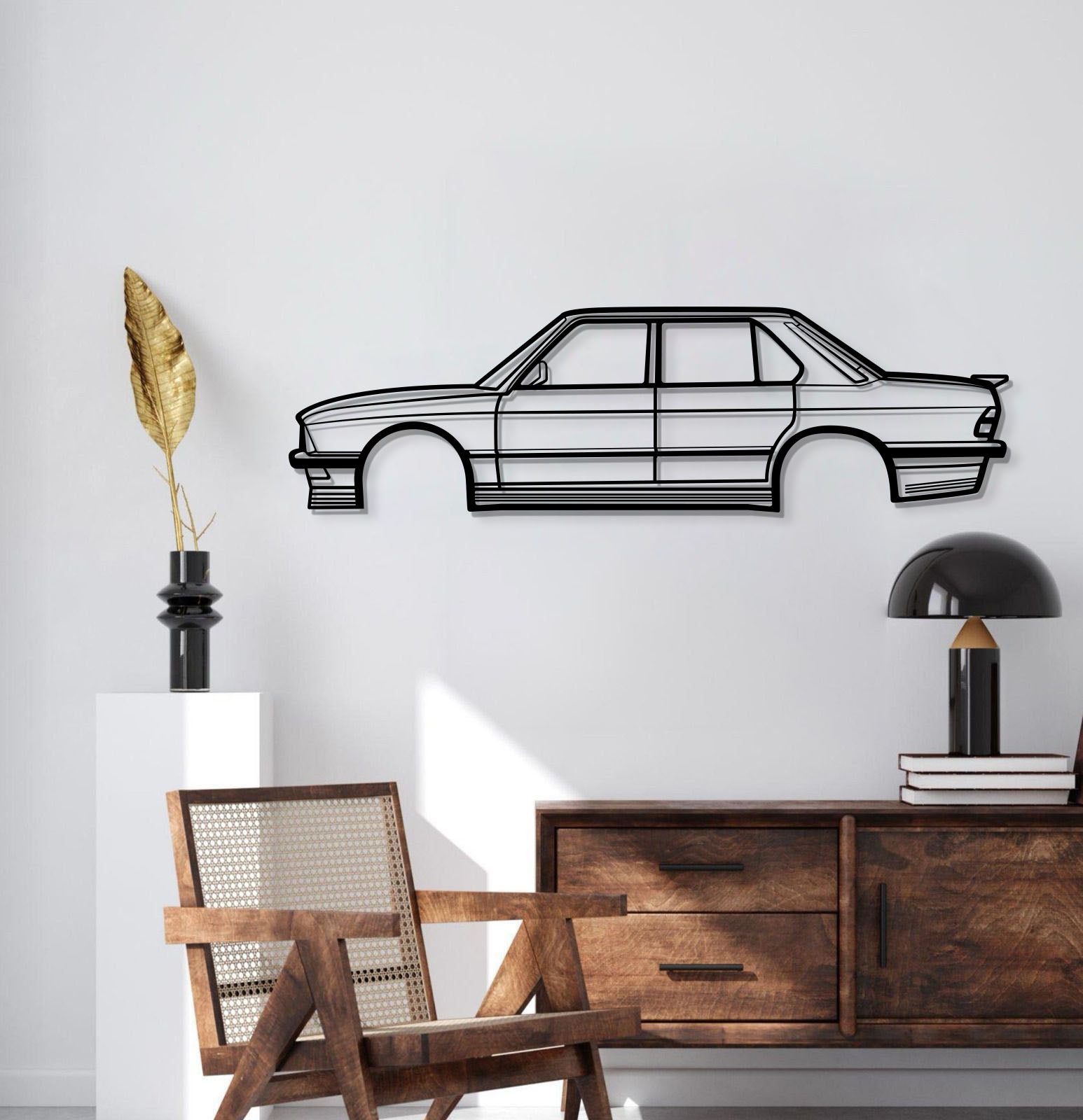 1983 E28 M5 M Tech Metal Car Wall Art - MT0198