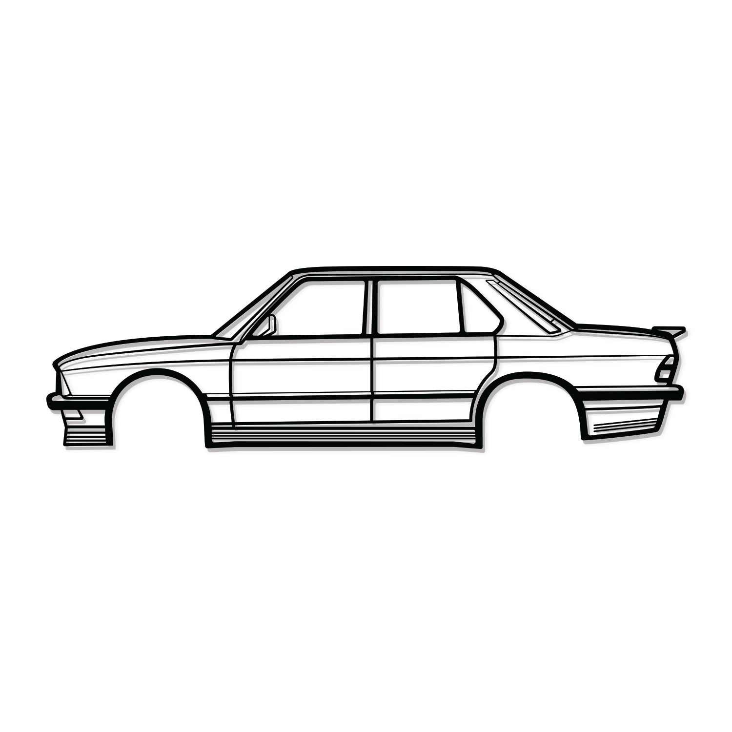 1983 E28 M5 M Tech Metal Car Wall Art - MT0198