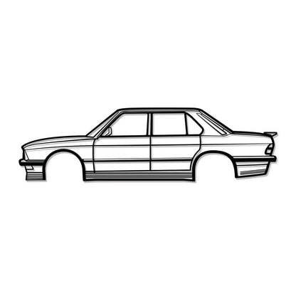 1983 E28 M5 M Tech Metal Car Wall Art - MT0198