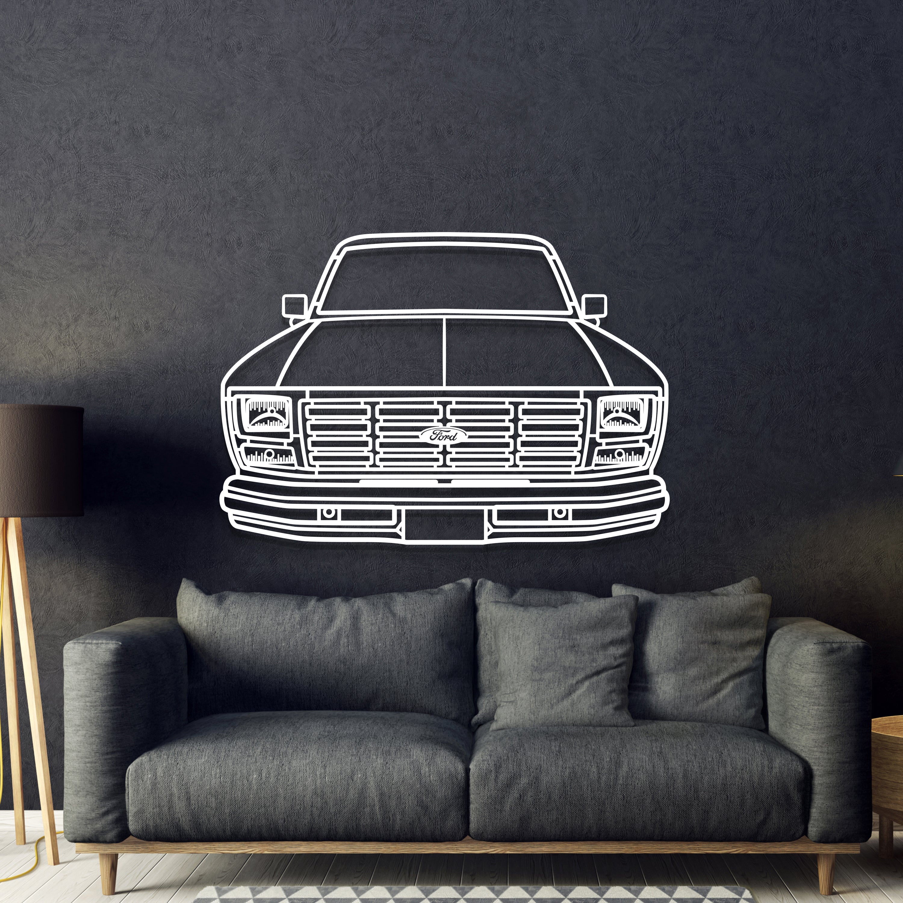 1983 Bronco Front View Metal Car Wall Art - MT1346