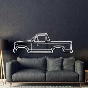 1983 Bronco Pickup Metal Car Wall Art - MT0197