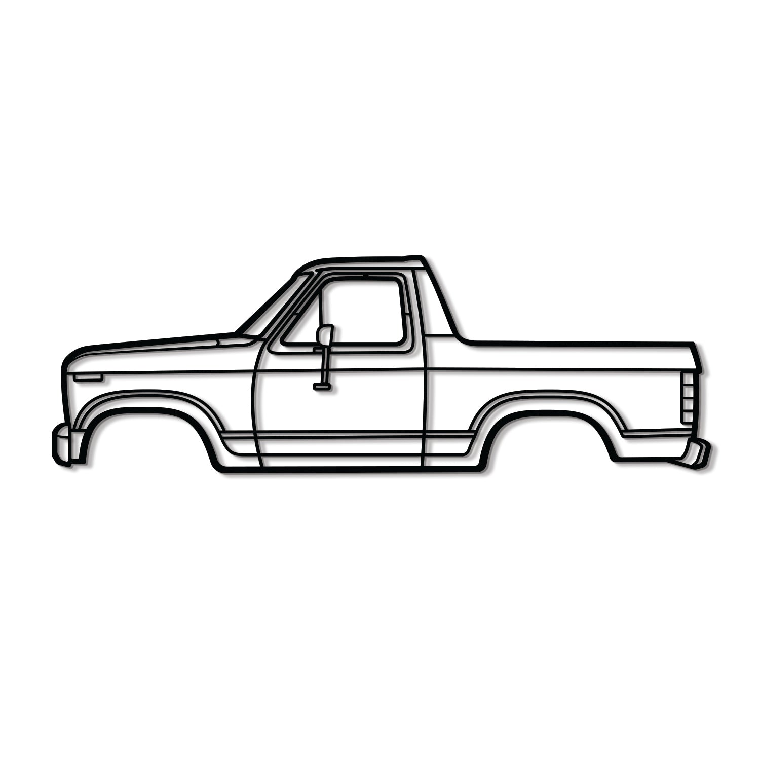 1983 Bronco Pickup Metal Car Wall Art - MT0197