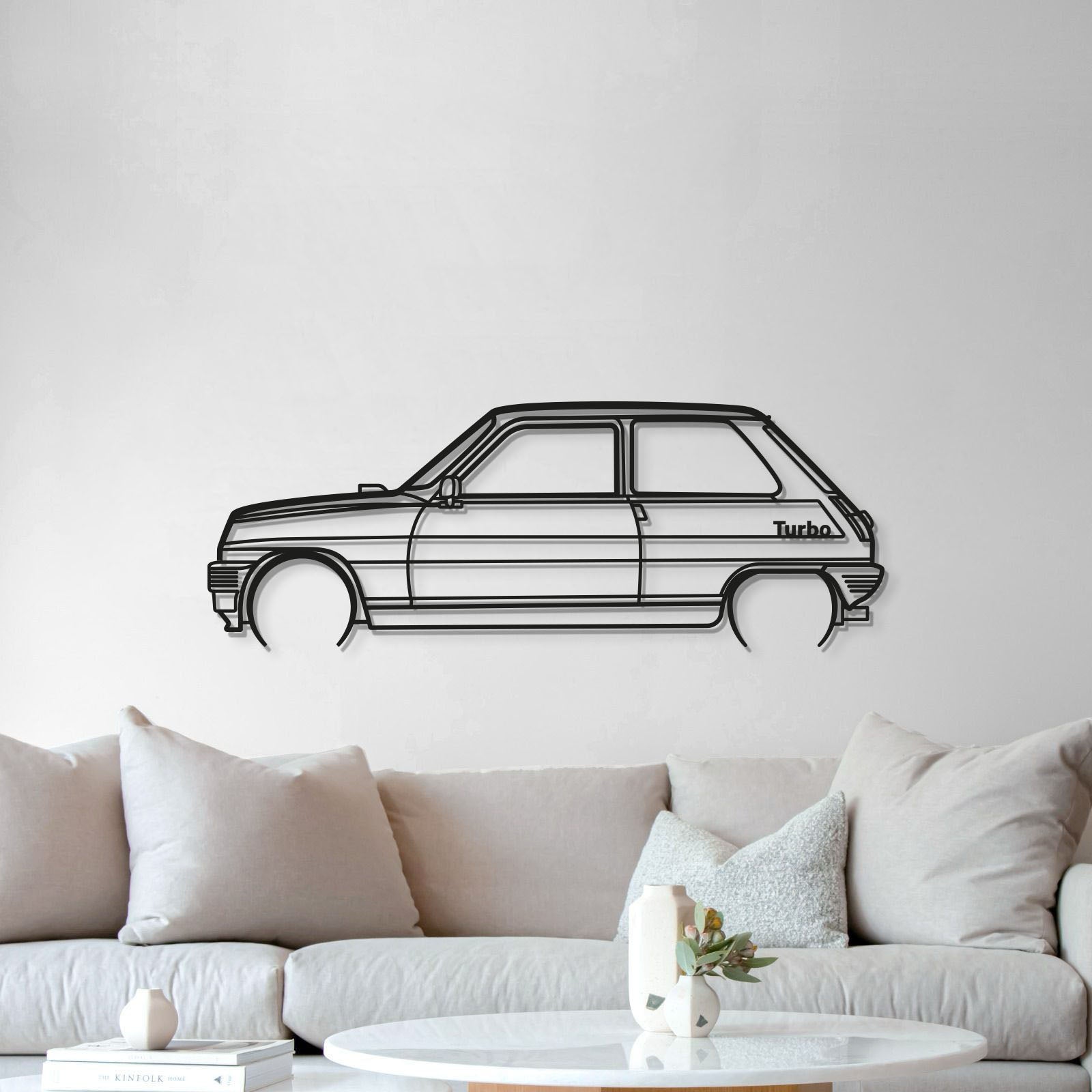 1983 5 Alpine Turbo Detailed Metal Car Wall Art - MT0195