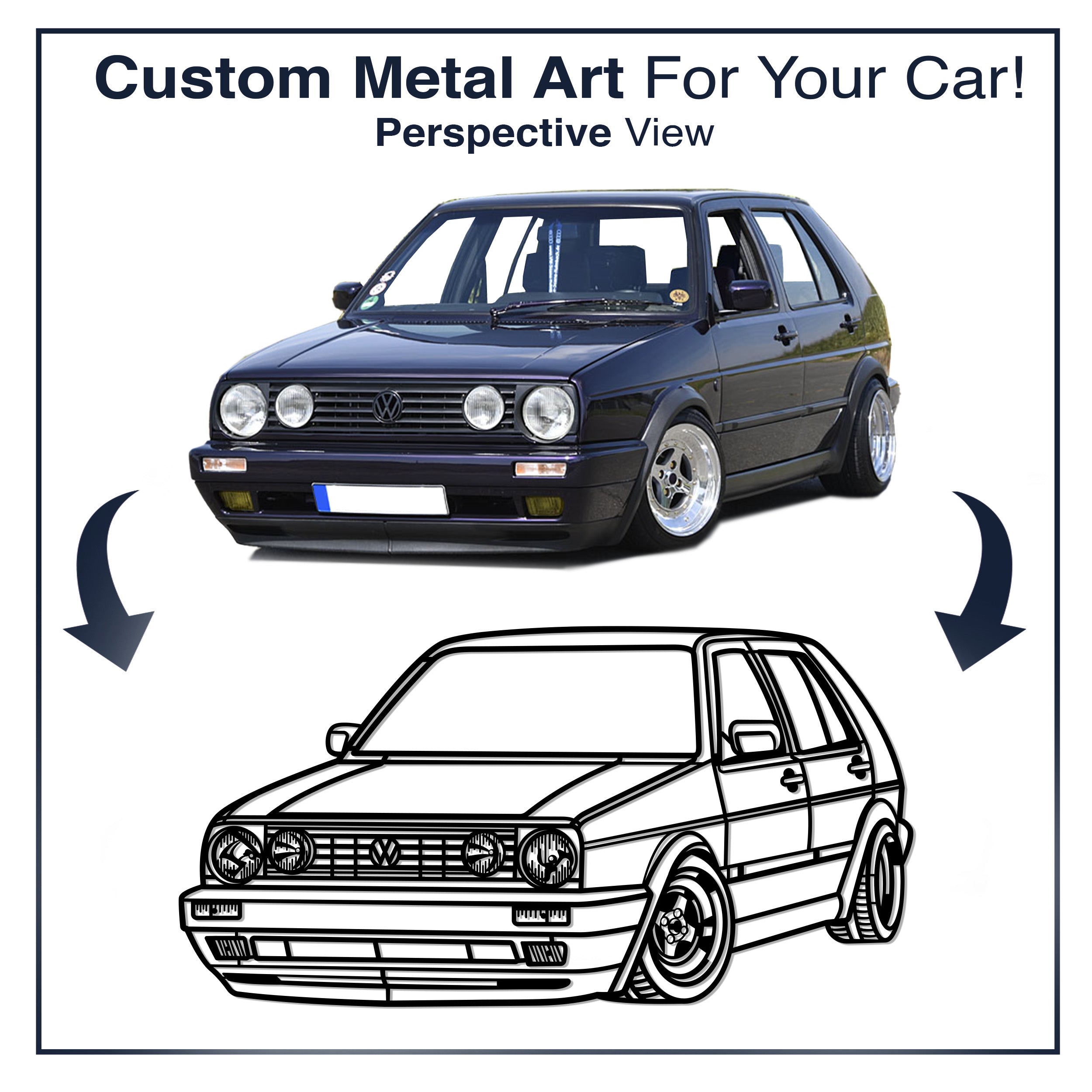 Your Personalized Perspective Car Metal Wall Art - MT1116