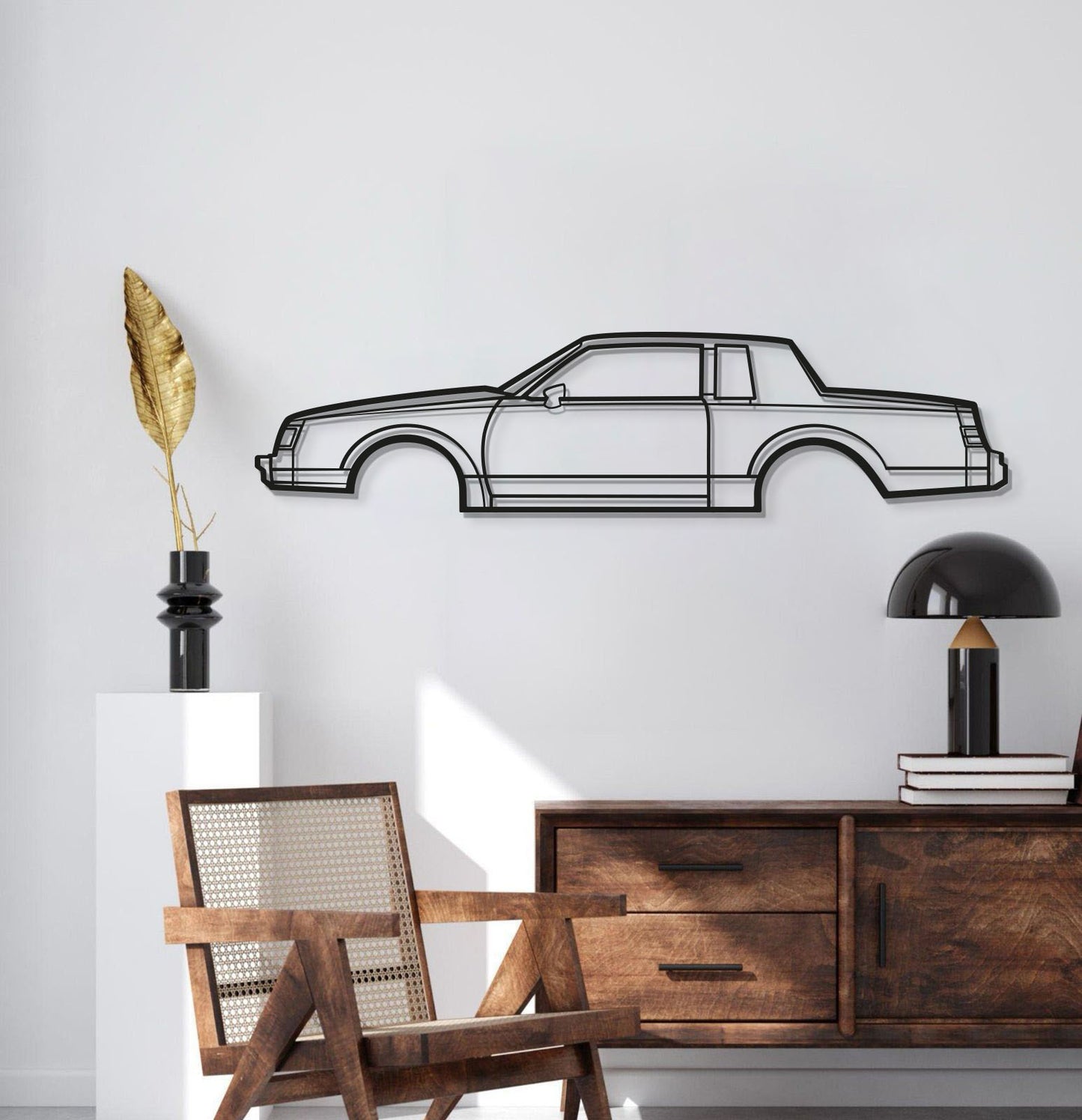 Buick Regal Coupe 1986 laser‑cut metal wall décor – vintage two‑door profile
