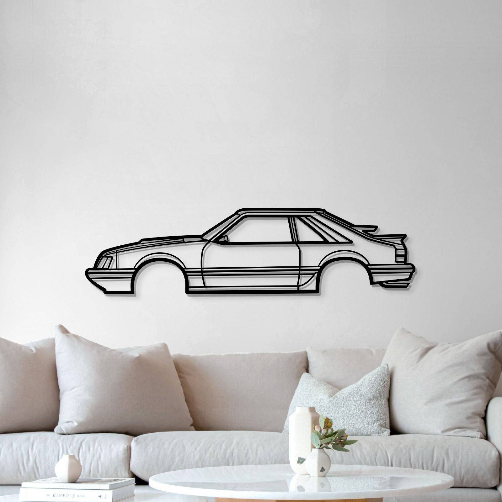 1986 Ford Mustang SVO Metal Car Wall Art - MT0207