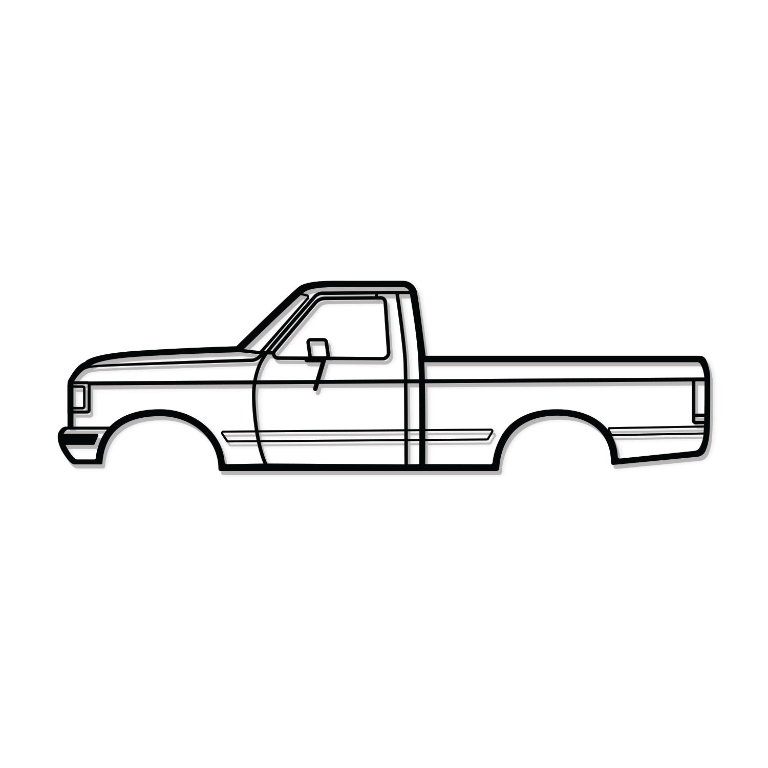 1987 F-150 8th Gen Metal Car Wall Art - MT0213