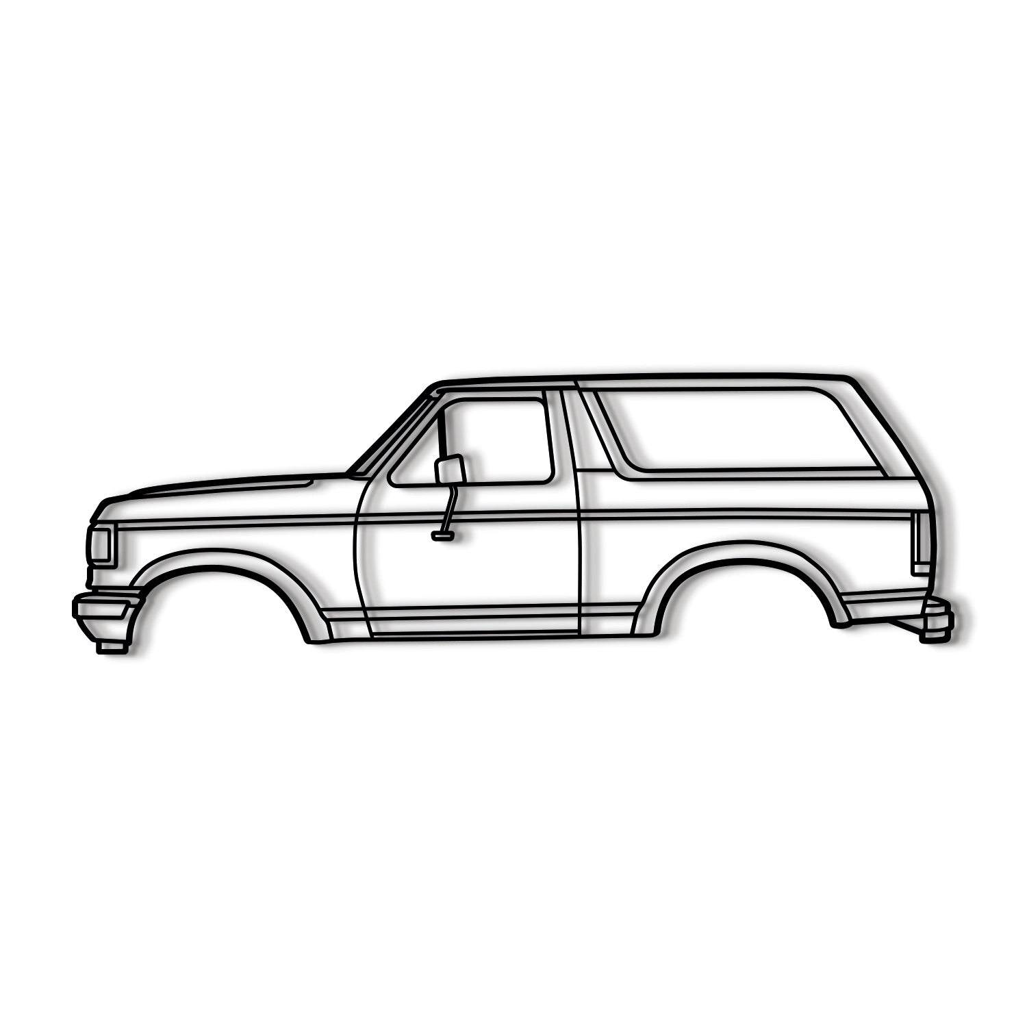 1987 Bronco 4th Gen Metal Car Wall Art - MT0210