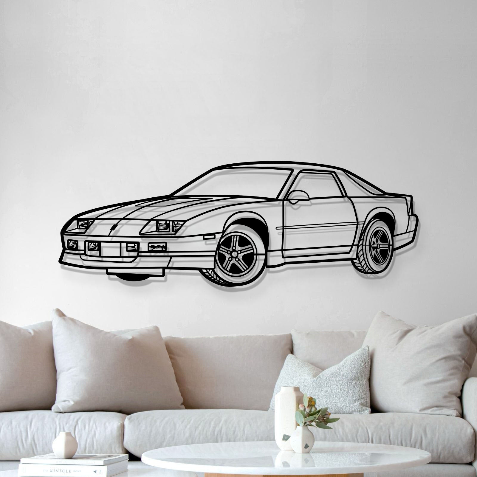 1988 Camaro IROC-Z Perspective Metal Car Wall Art - MT1304