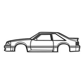 1988 Mustang GT Hatchback Metal Car Wall Art - MT0219