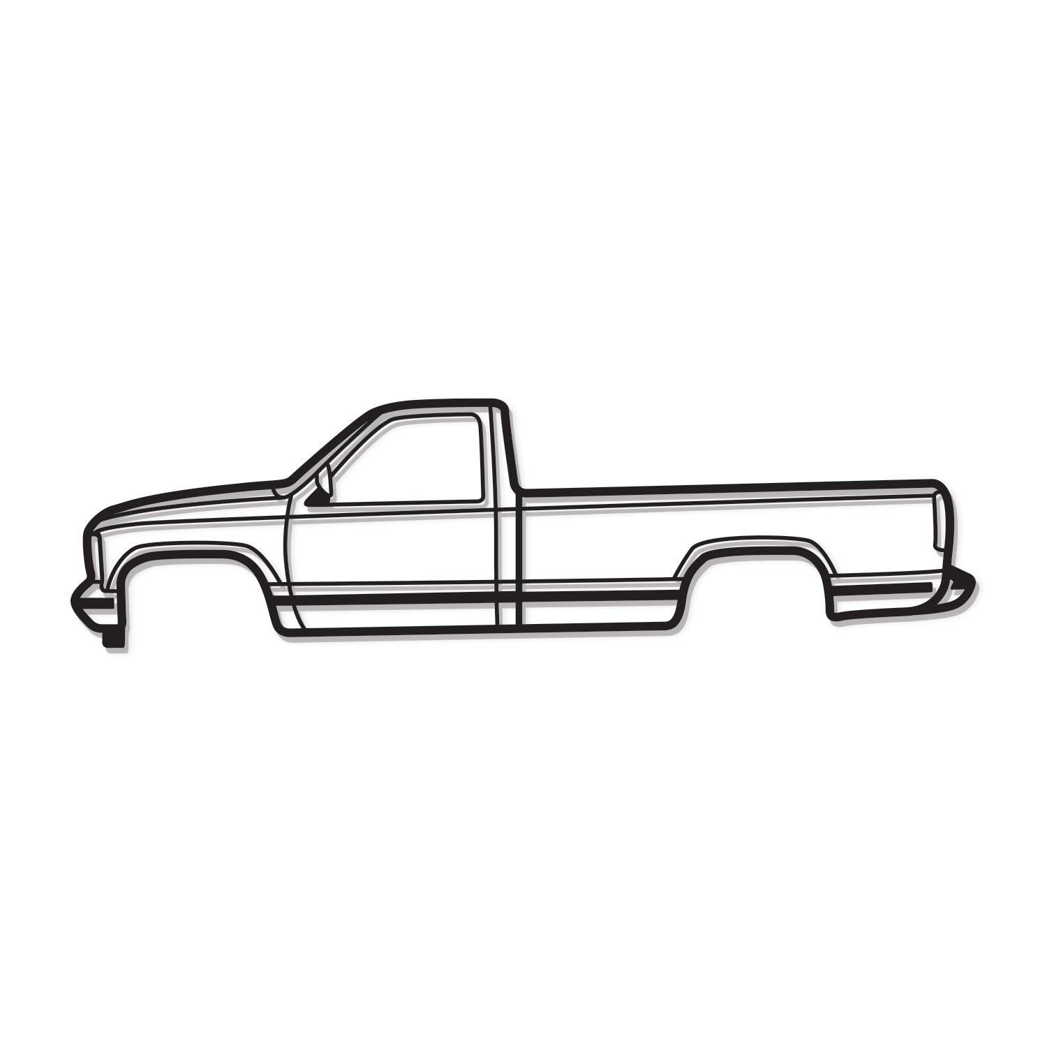 1988 Sierra 1500 1st Gen Metal Car Wall Art - MT0220