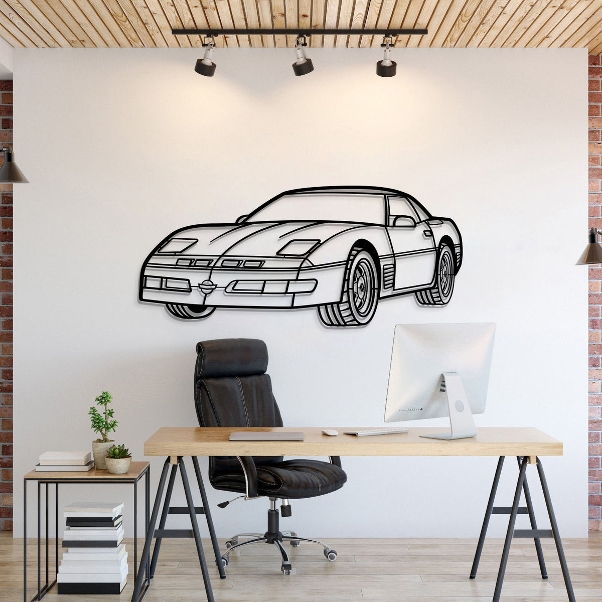 1989 Corvette Callaway Cabriolet Perspektive Metall-Wandkunst - MT1150