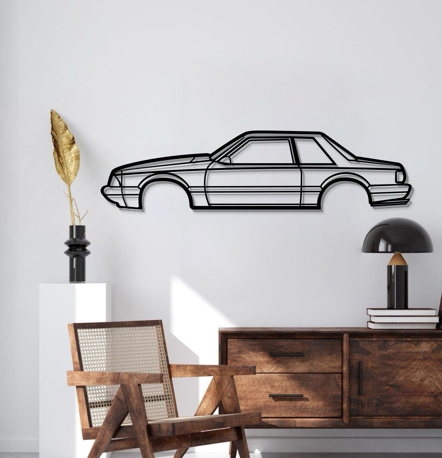 1989 Mustang Foxbody Metal Car Wall Art - MT0225