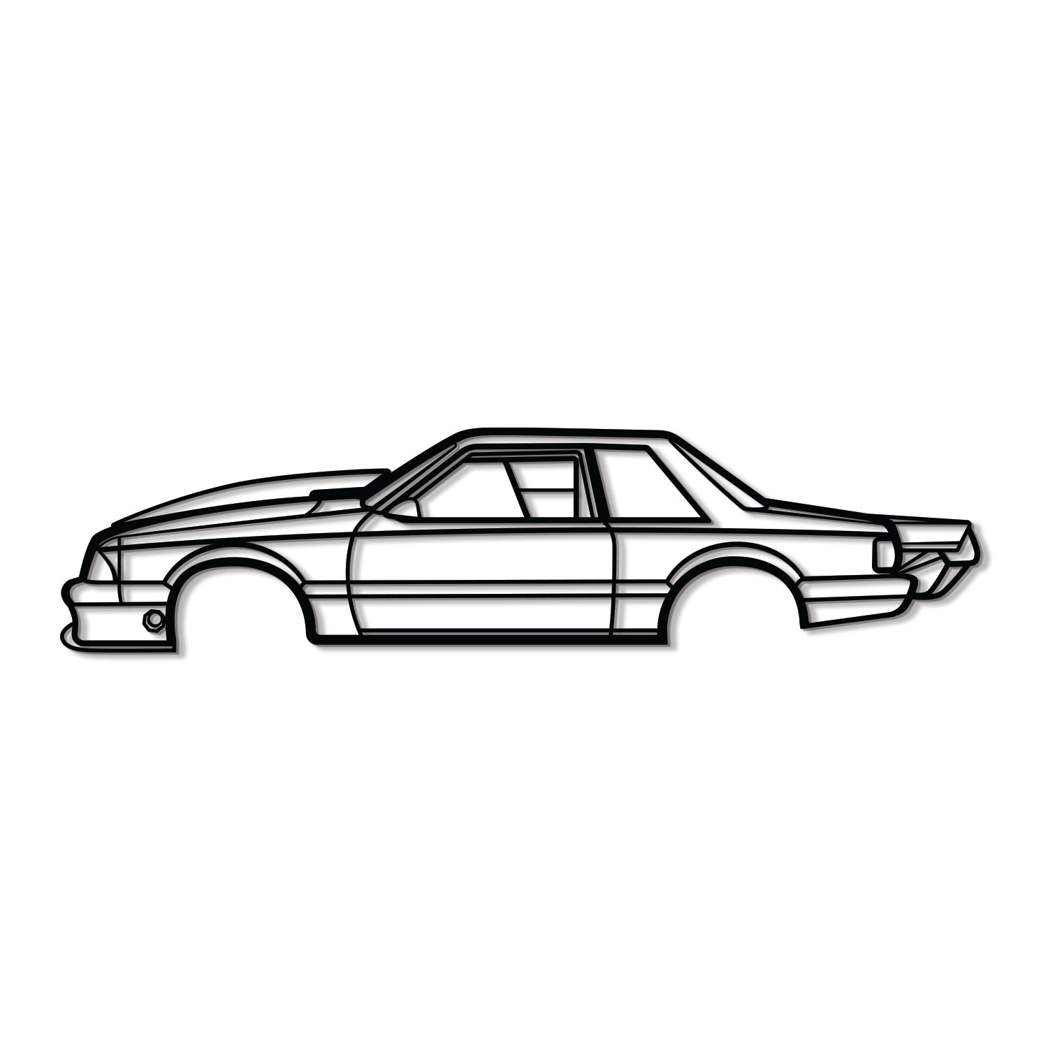 1989 Mustang Foxbody Drag Version Metal Car Wall Art - MT0224