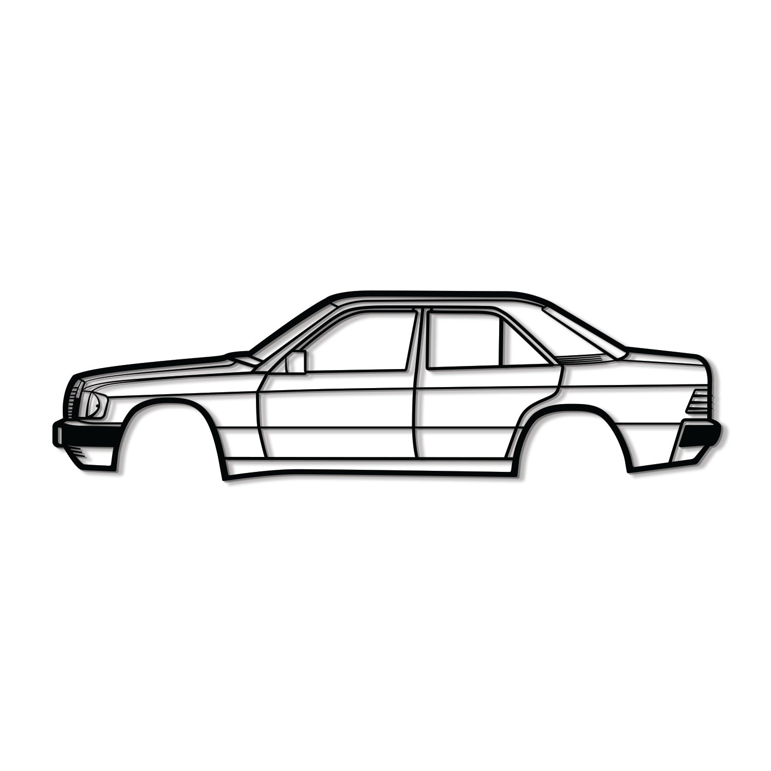 1989 190E Metal Car Wall Art - MT0221