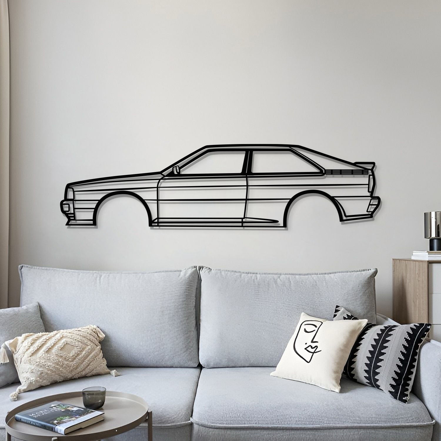 1990 Quattro Metal Car Wall Art - MT0230