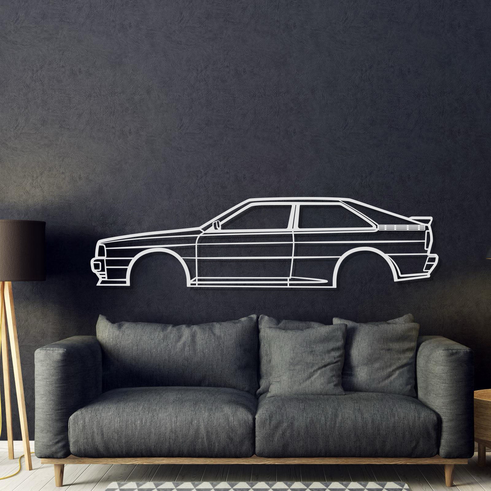 1990 Quattro Metal Car Wall Art - MT0230