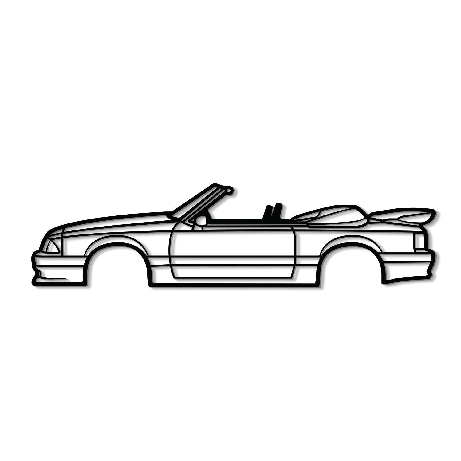 1990 Mustang Saleen Convertible Metal Car Wall Art - MT0229