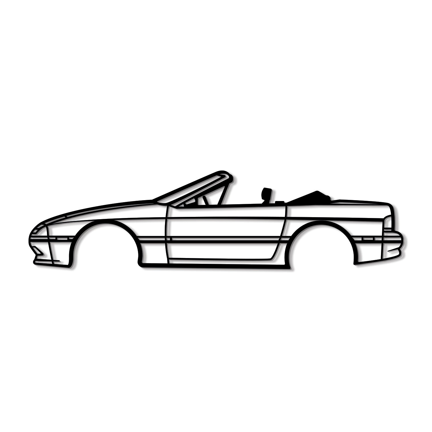 1990 RX-7 Convertible Metal Car Wall Art - MT0231