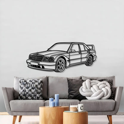 Large 1990 190E 2.5‑16 EVO II perspective wall art for garage or man cave