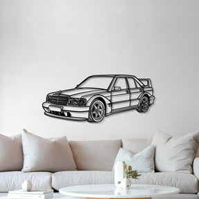 1990 190E 2.5-16 EVO II Perspective Metal Car Wall Art - MT0453