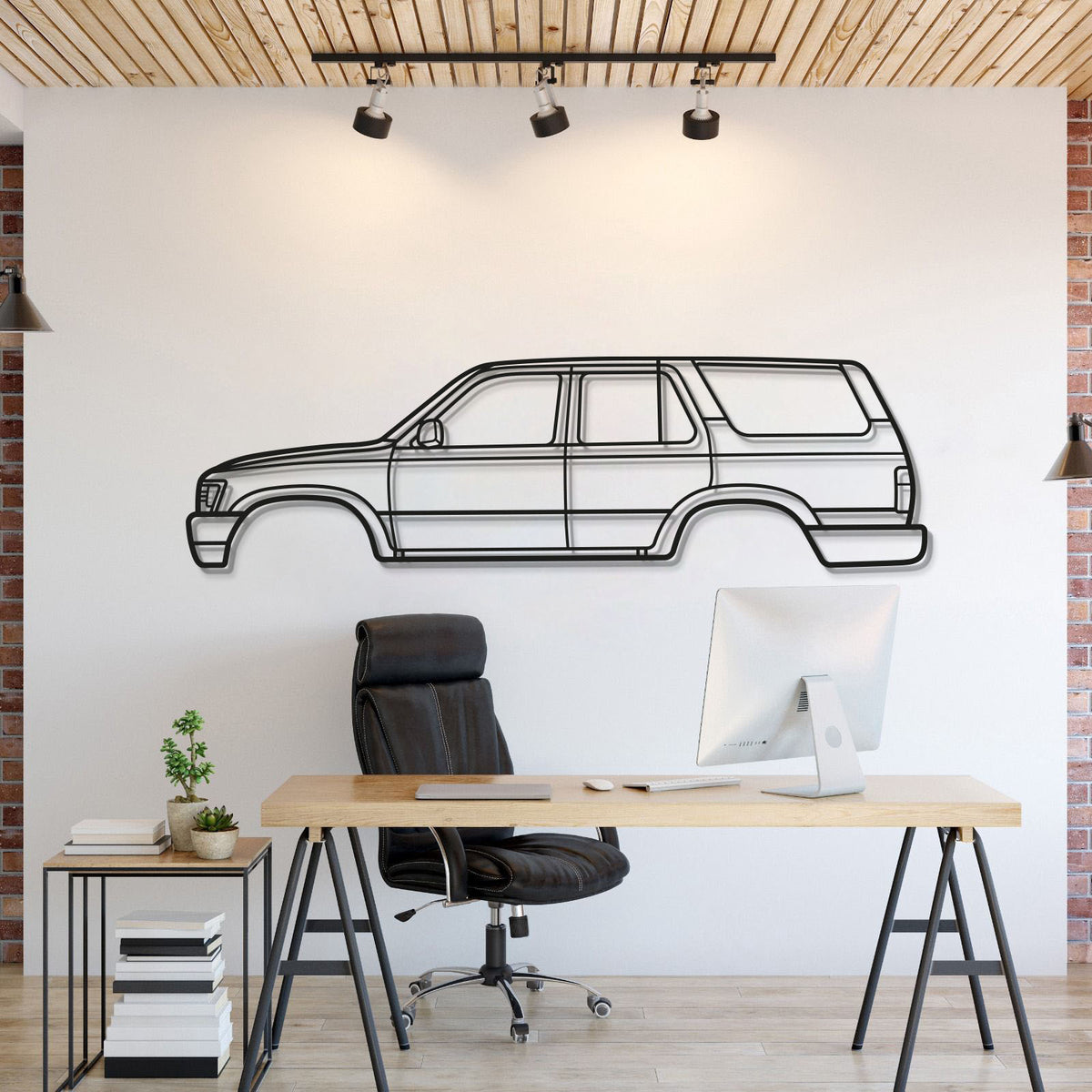 1990 4Runner 2. Generation (N120) Metall Auto Wandkunst - MT0226