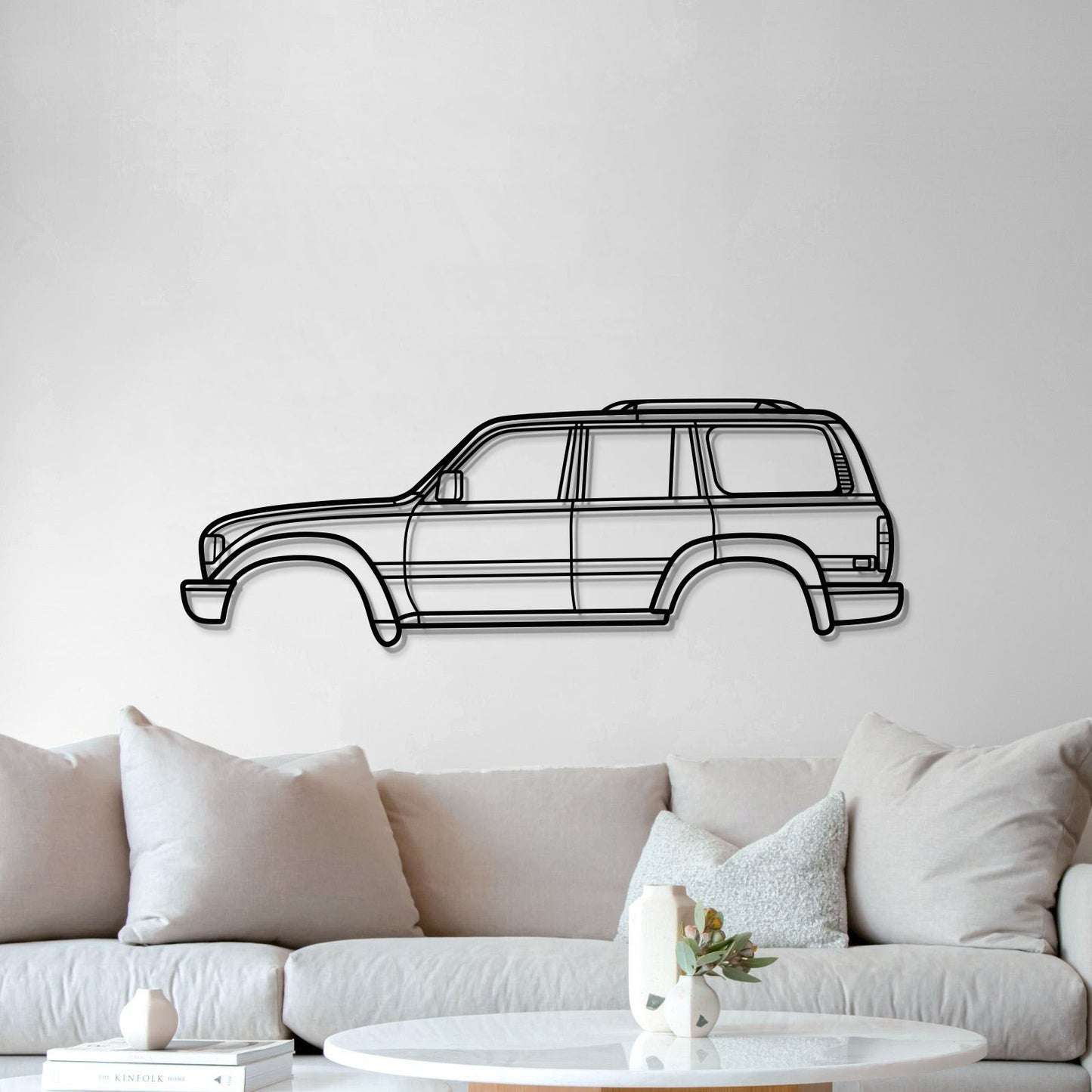 Laser‑cut steel 1990 Toyota Land Cruiser J80 wall art – collector edition off‑road icon