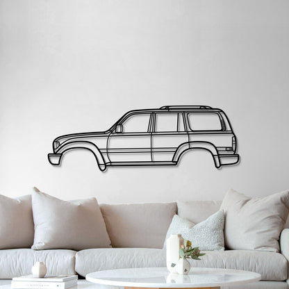 Laser‑cut steel 1990 Toyota Land Cruiser J80 wall art – collector edition off‑road icon