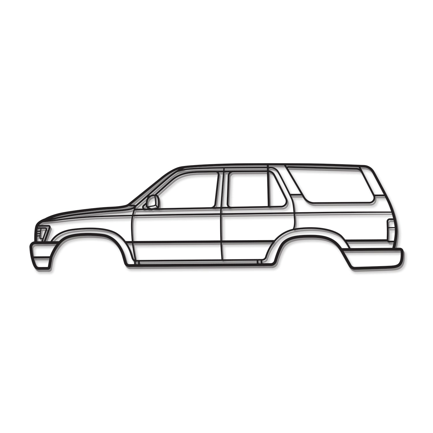 1990 4Runner 2nd Gen (N120) Metal Car Wall Art - MT0226