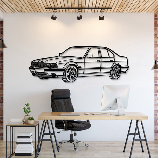 1991 E34 M5 Perspektive Metall Auto Wandkunst - MT1141