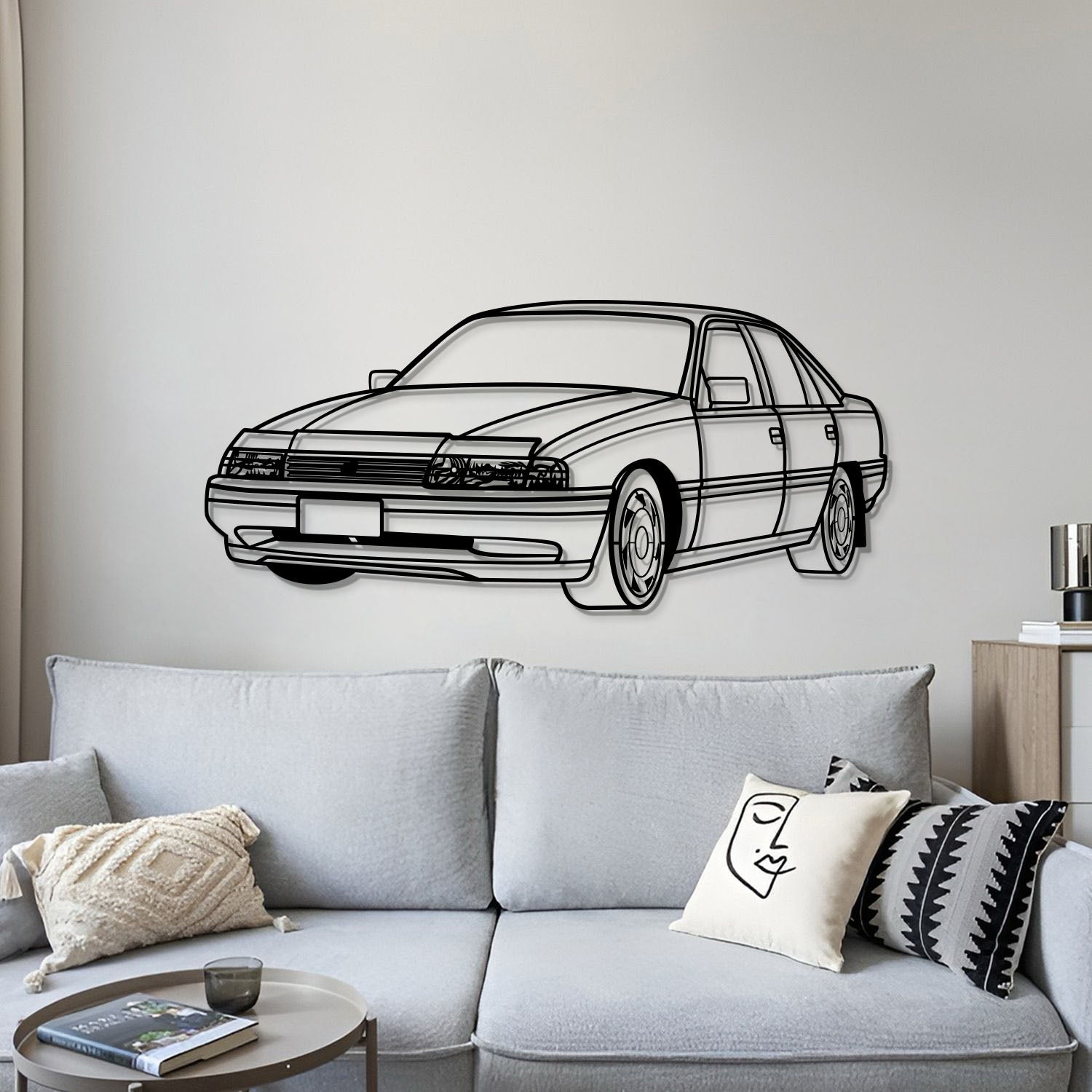 Custom 1991 Holden VN Commodore perspective metal wall décor – classic hot rod vibe