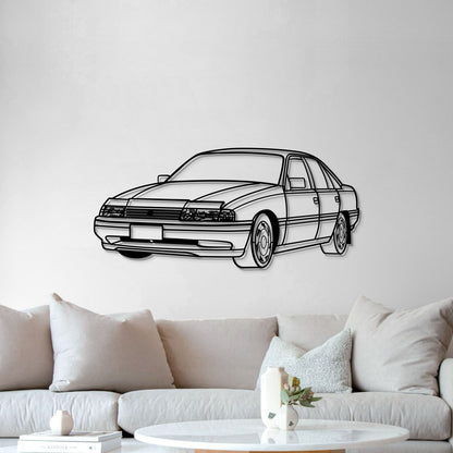 Holden VN Commodore 1991 perspective view metal wall art for garage or man cave