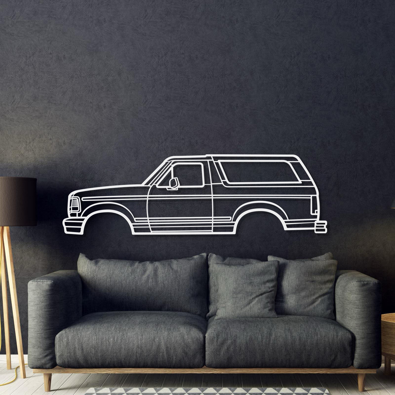 1992 Bronco 5th Gen Metal Car Wall Art - MT0238