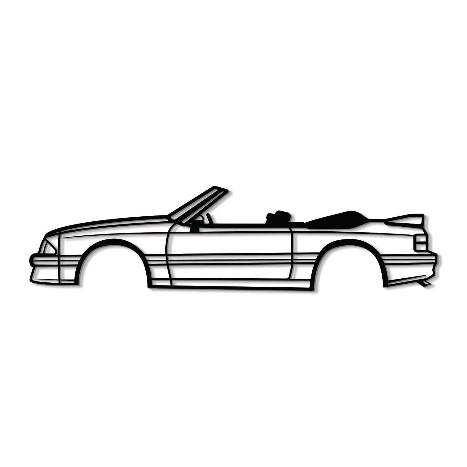 1993 Mustang GT Convertible Metal Car Wall Art - MT0245